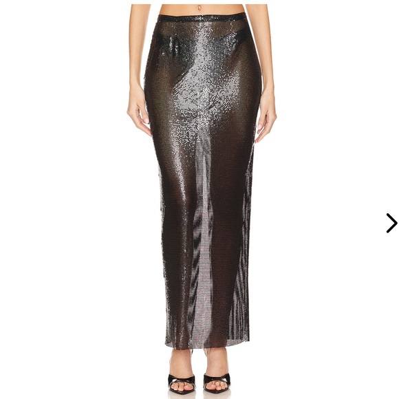 Lovers + Friends Dresses & Skirts - Lovers + Friends Black Metallic Maxi Skirt
